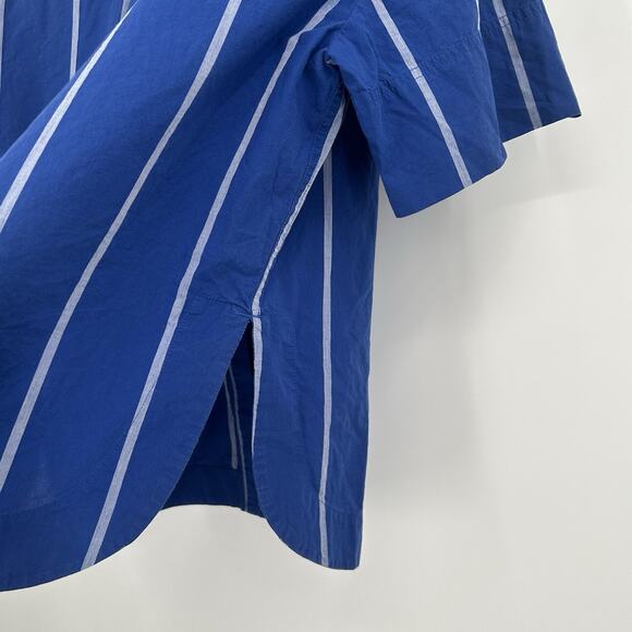 Madewell Oversized Boxy Shirt Women's Medium Button Up Striped Signature Poplin - Picture 6 of 10